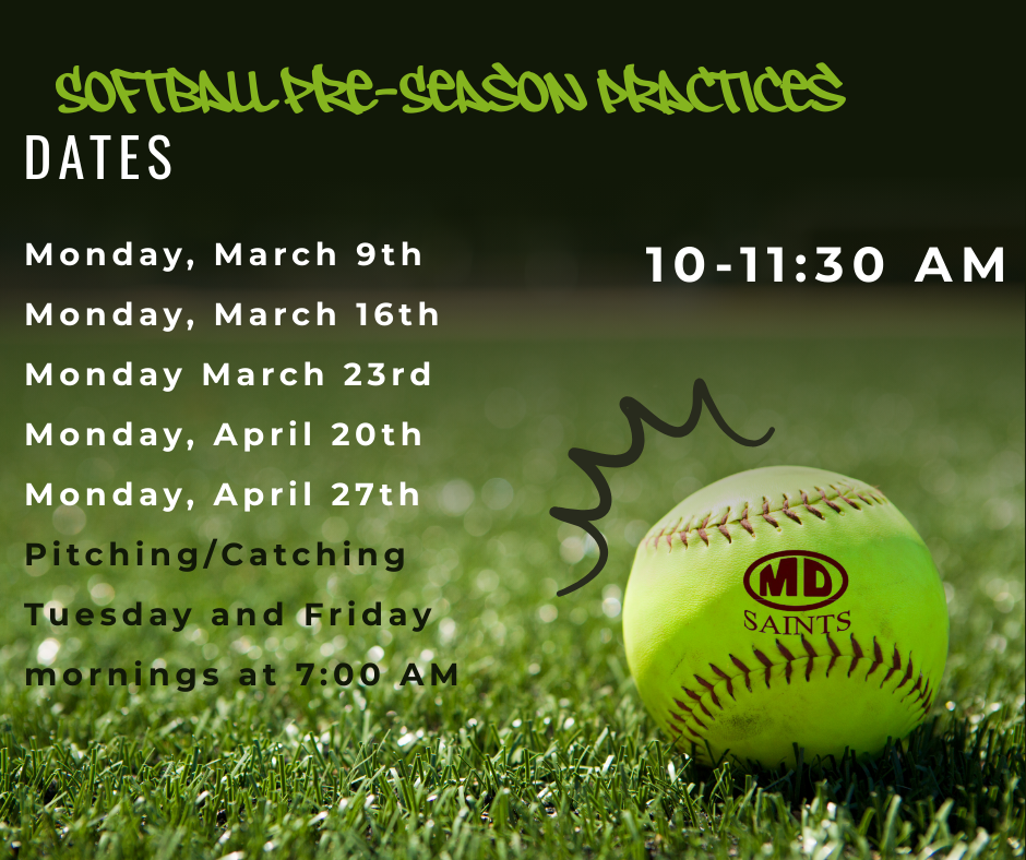 softball practice dates
