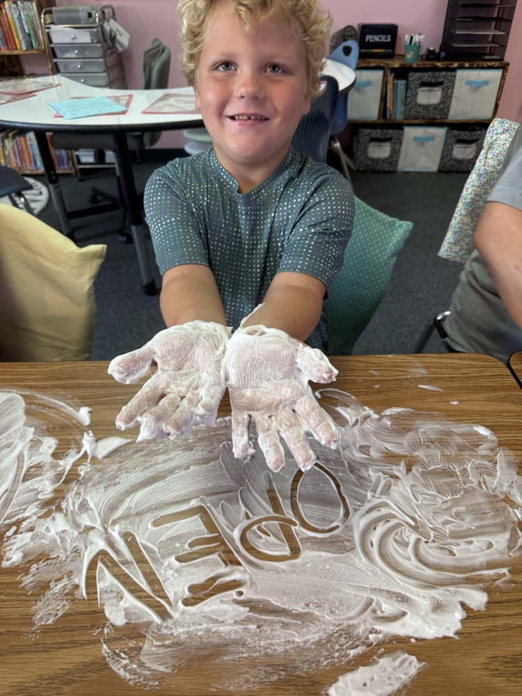 Oden did a great job writing his name!