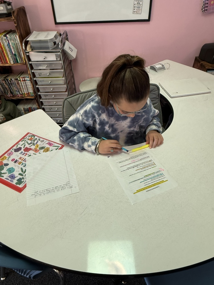 4th grade working hard 