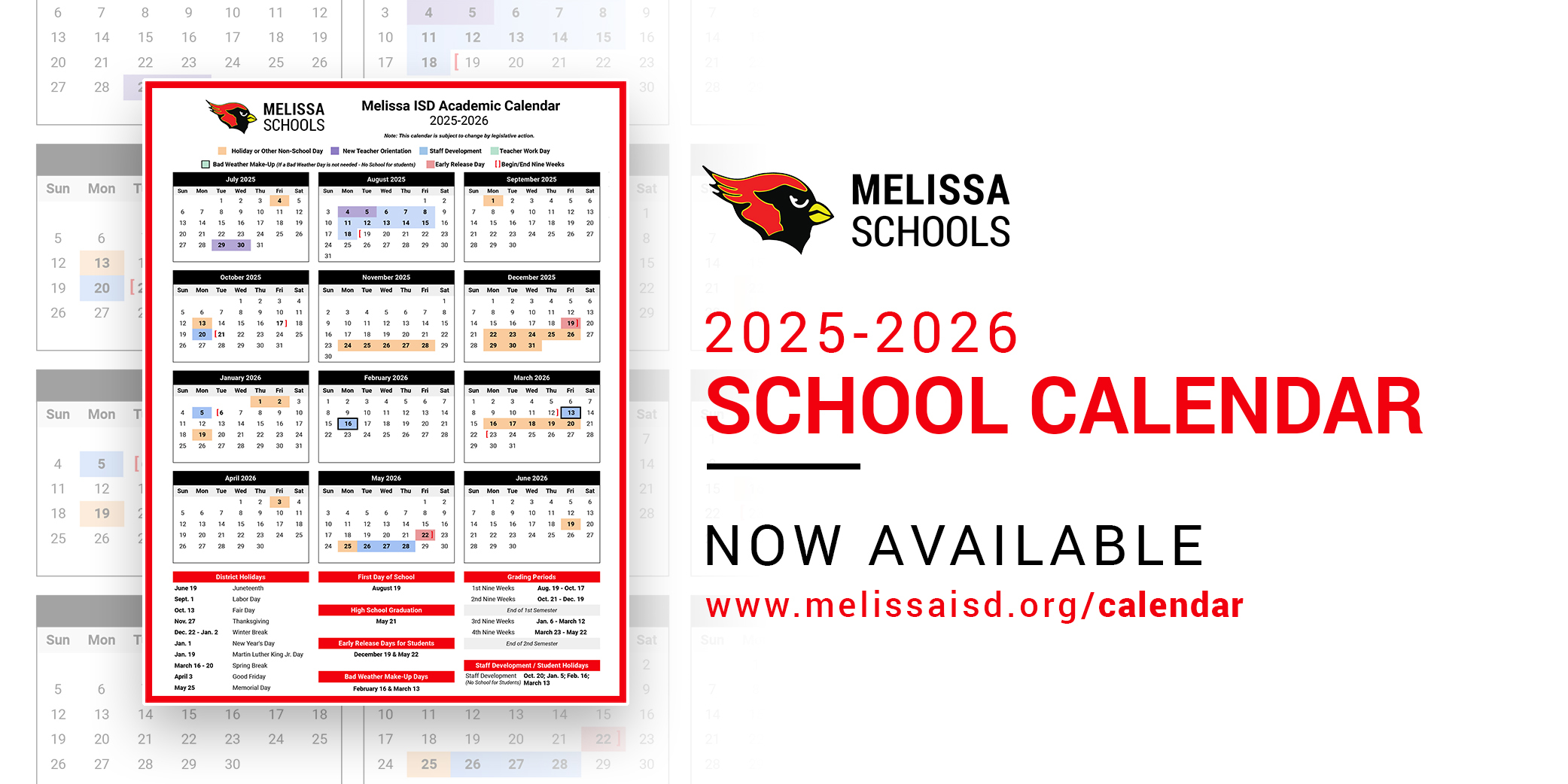 2025-2026 Academic Calendar Now Available | Sixth Grade Center