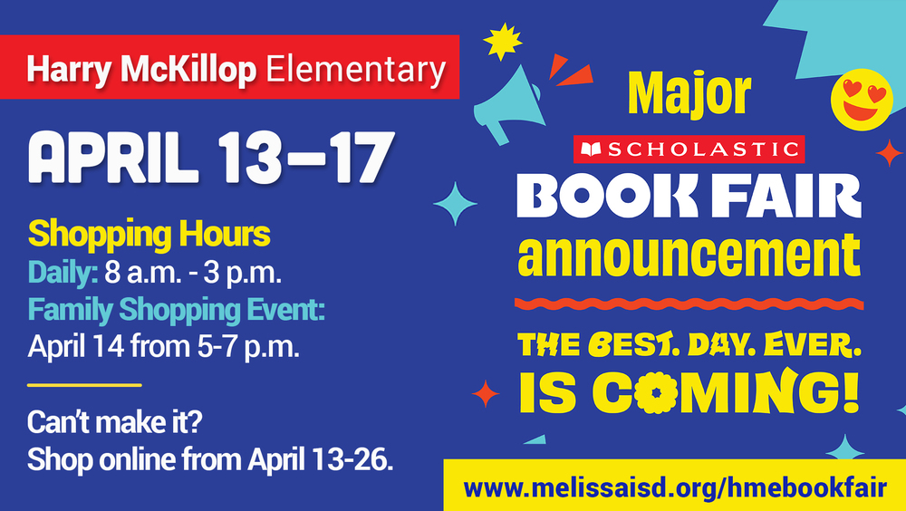 HME Spring Book Fair April 13-17