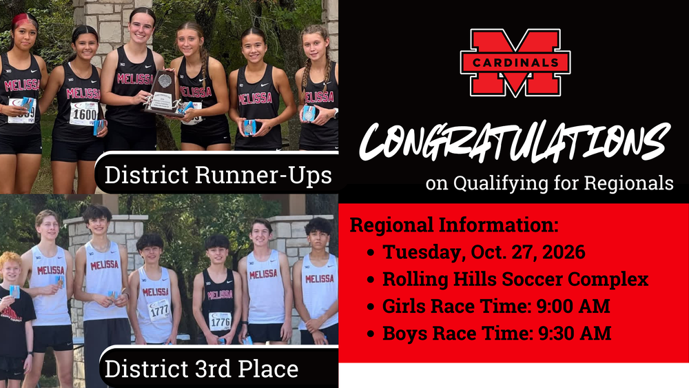 Melissa High School Cross Country Qualifies for Regionals
