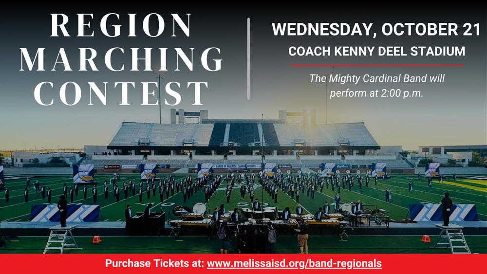 The Mighty Cardinal Band to Perform in Region 25 5A/6A Marching Contest at Coach Kenny Deel Stadium