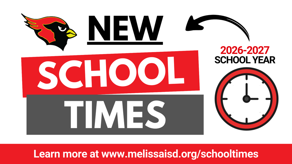 Melissa ISD Adjusts School Times Beginning in 2026-2027