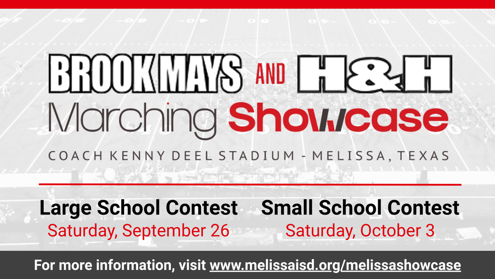 Brook Mays and H&H Music Marching Showcase at Coach Kenny Deel Stadium