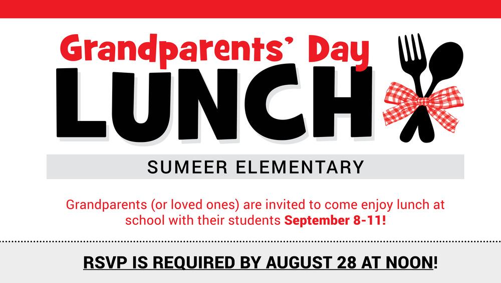 Grandparents' Day Lunch September 8-11
