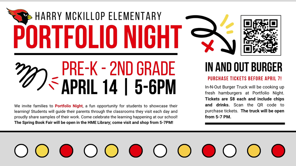 Portfolio Night PreK-2nd Grade April 14
