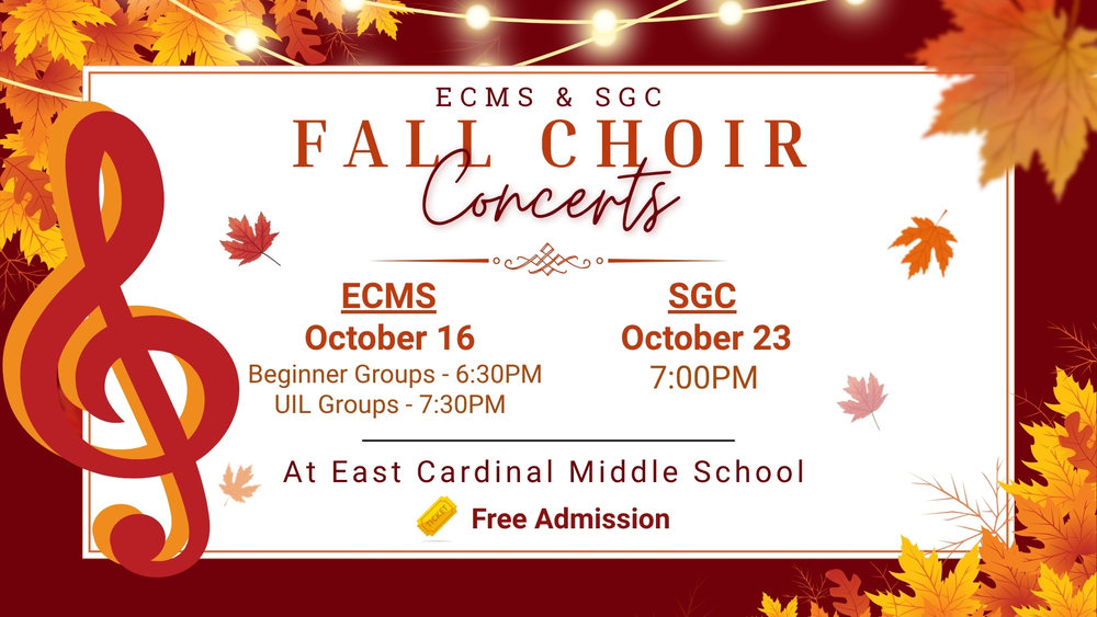 ECMS & SGC Fall Choir Concerts
