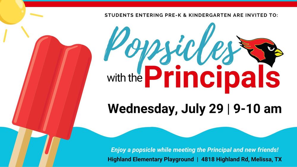 Popsicles with the Principal - July 29, 2026