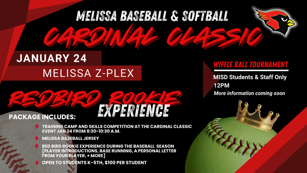MHS Baseball & Softball Teams to Host Inaugural 2026 Cardinal Classic Event on Jan. 24