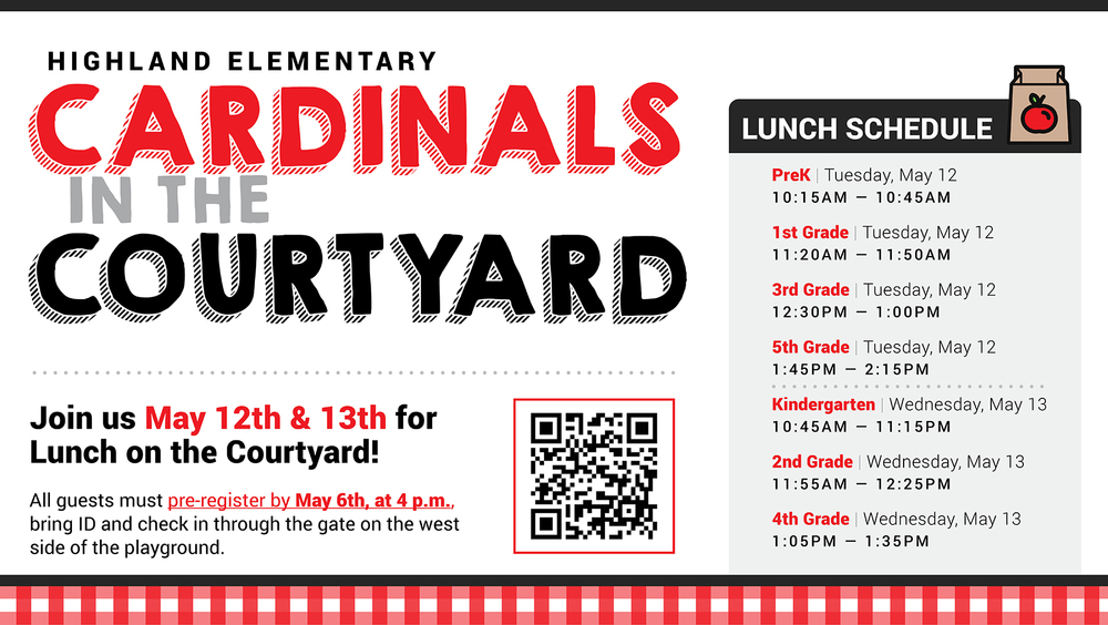Cardinals in the Courtyard May 12-13