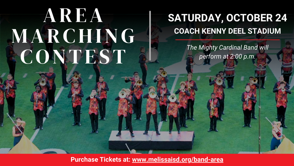 The Mighty Cardinal Band to Perform in UIL Area B 5A Marching Contest at Coach Kenny Deel Stadium