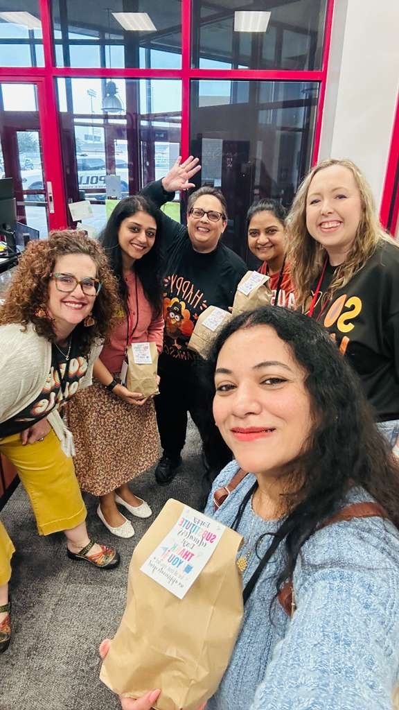 Happy Substitute Appreciation Day! Just a few of our subs today enjoying a "Thank you" snack from the SGC.  Thank you again for all you for Melissa ISD!! 
