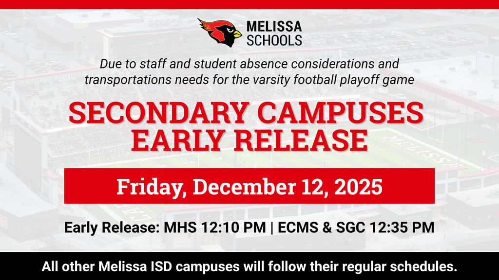 Early Release for Secondary Campuses Dec. 12