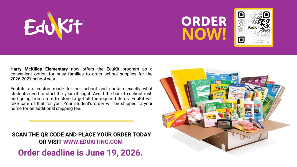 EduKit Back to School Supplies Order by June 19