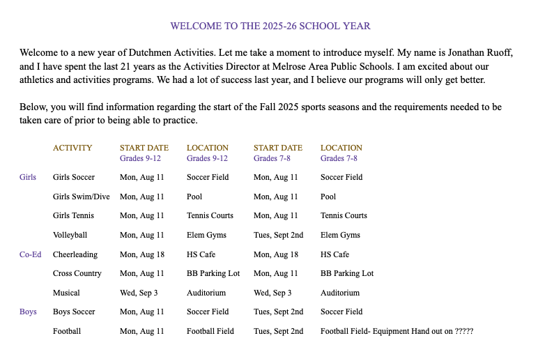 Fall Activities