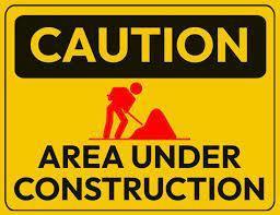 Caution area under construction