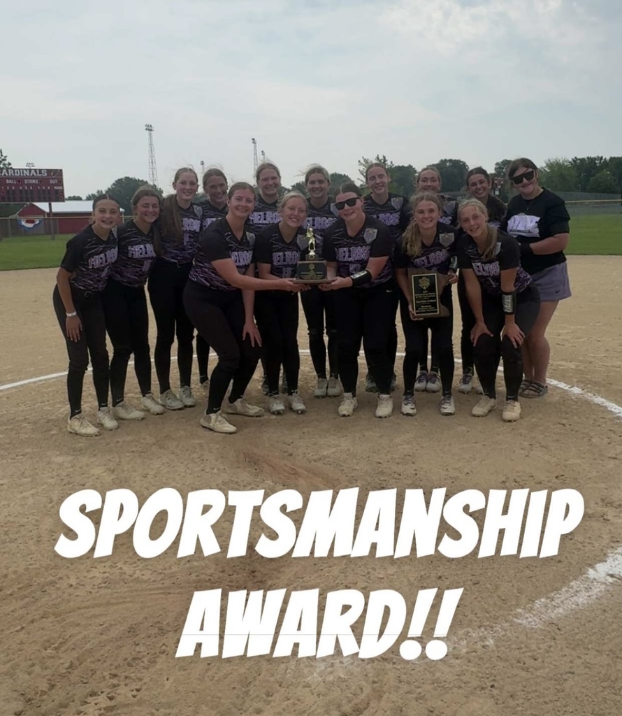 Melrose Legion Softball Team wins Sportsmanship Award