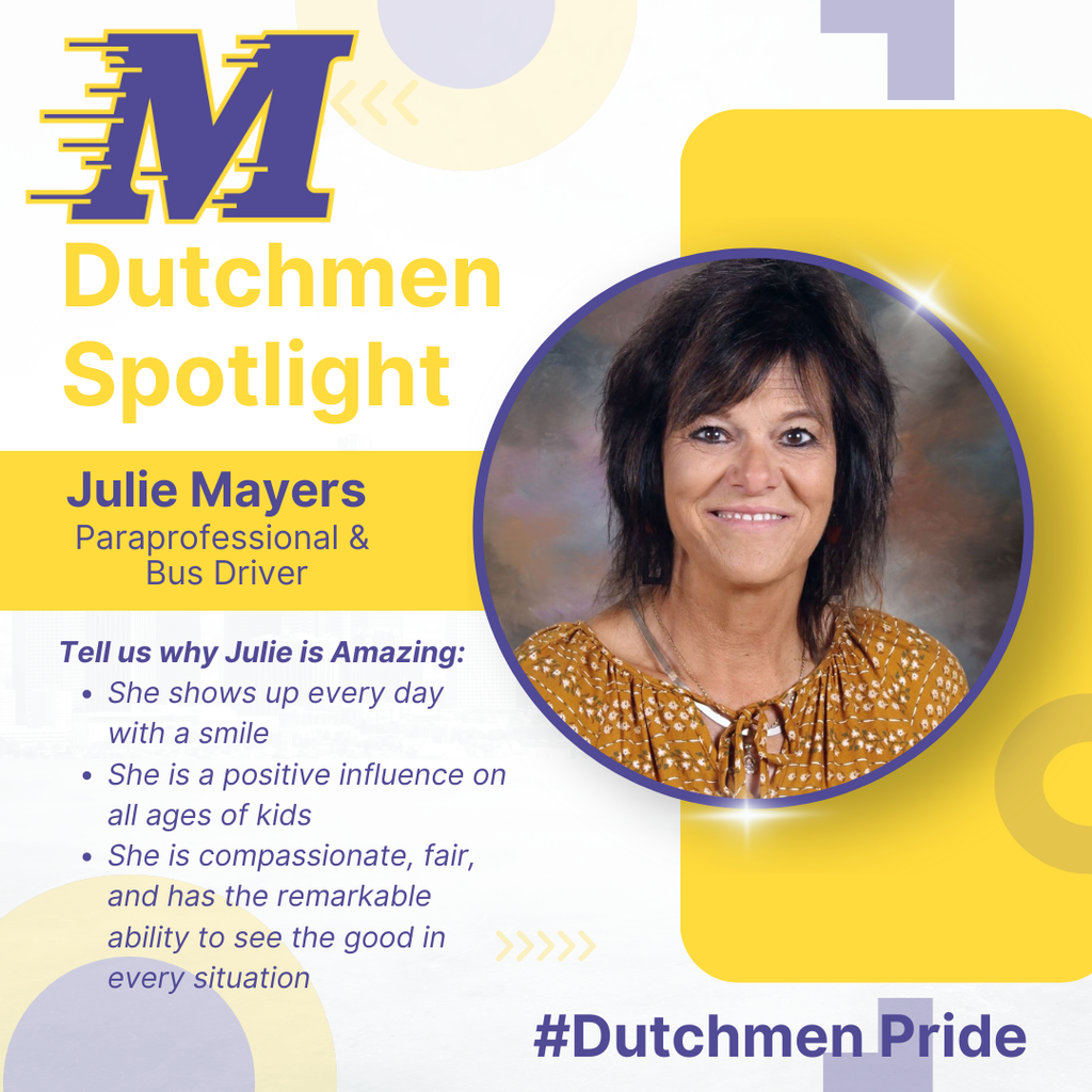 Dutchmen Spotlight lady in a yellow dotted shirt, dark hair and a smile