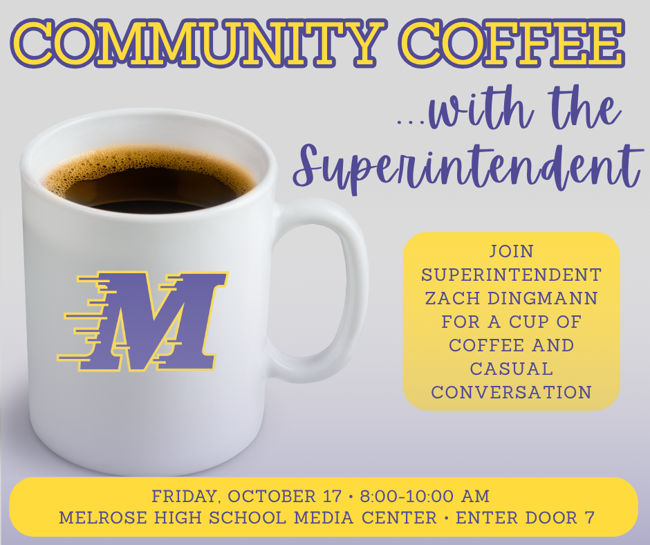 Coffee cup with a moving M on it