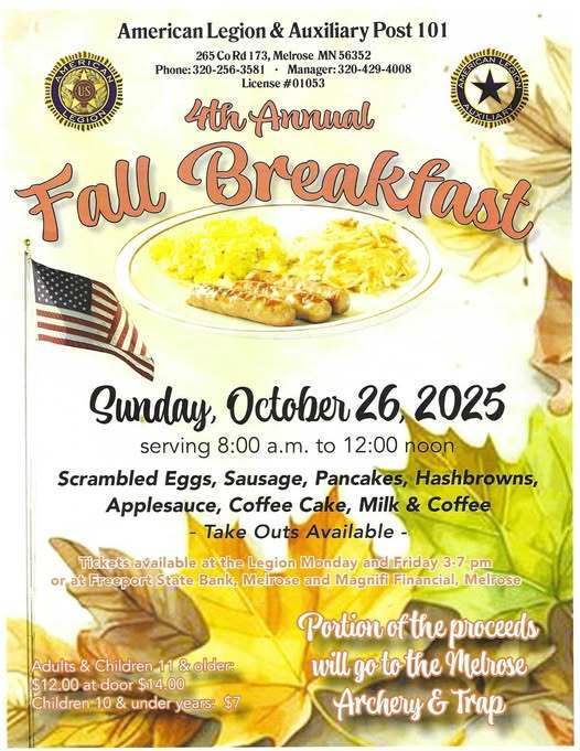 sausage eggs hasbrowns with flag and leaves background