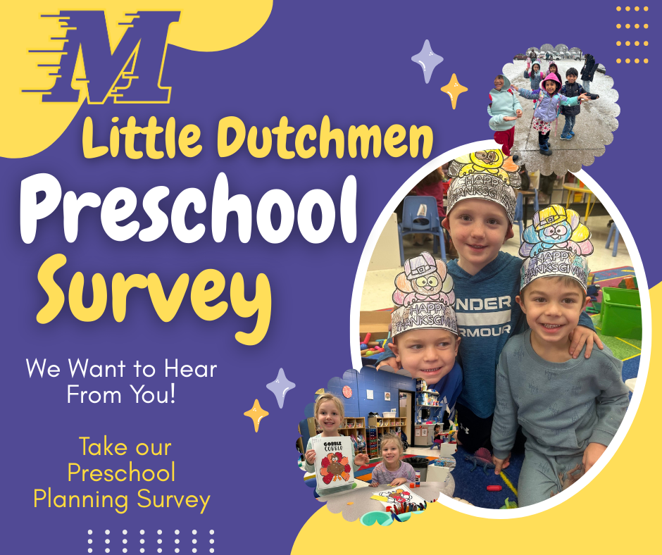 2 girls showing turkey page, 3 boys wearing preschool crowns 3 kids outside in the snow