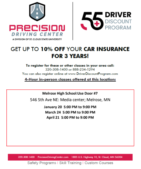 55+ Driver Discount Program