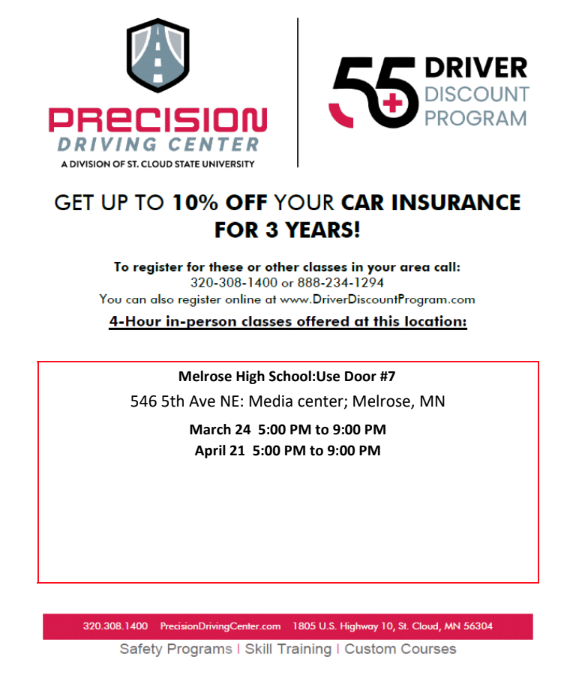 55+ Driver Discount Program