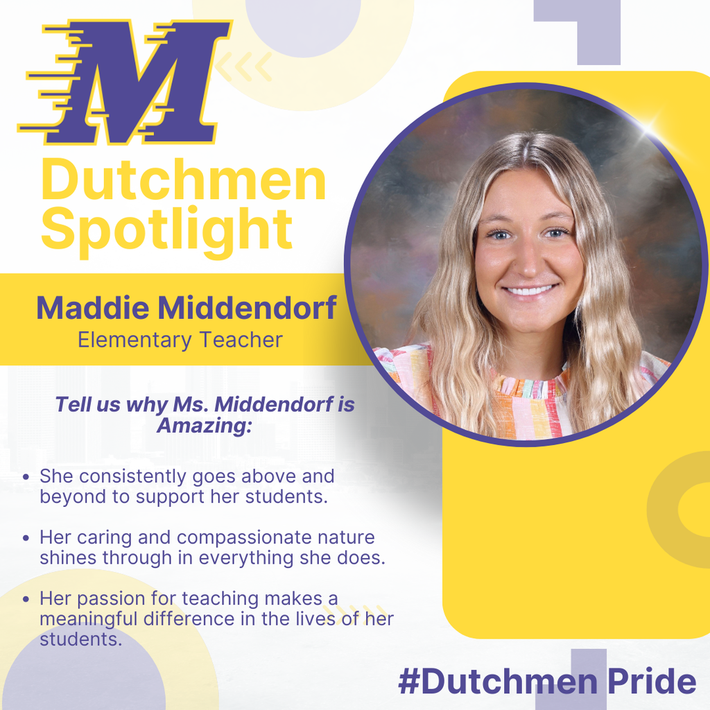 Woman with blonde hair, multicolor striped shirt and a smile in a school photo