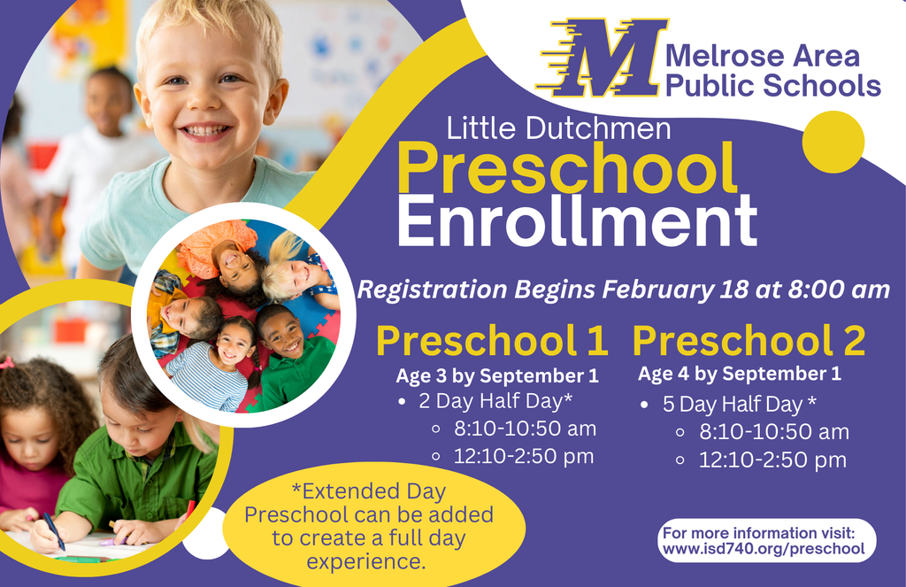 purple and gold postcard with preschool age kids on it