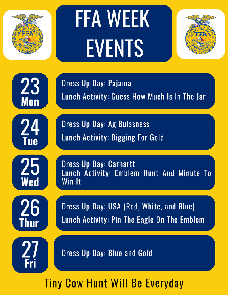 FFA Week Event Flyer