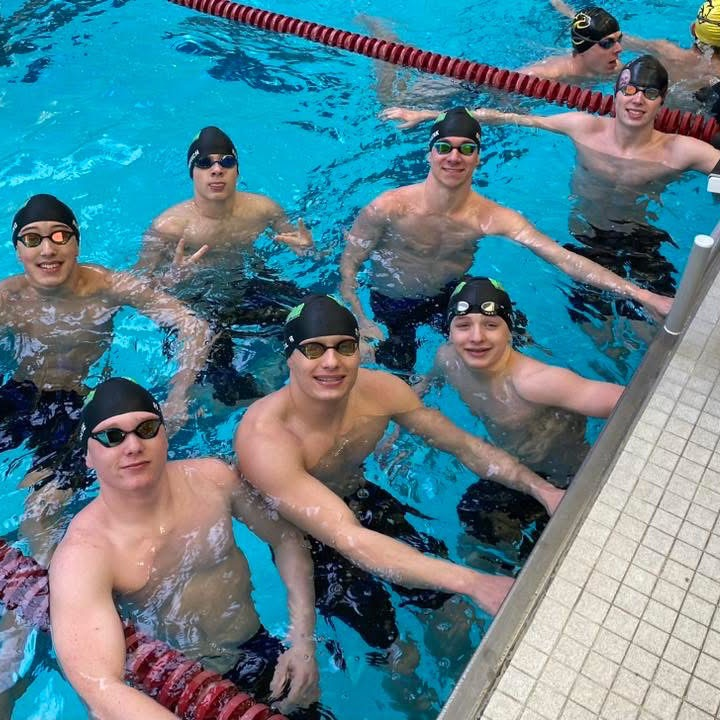 Fusion Team in warm up pool