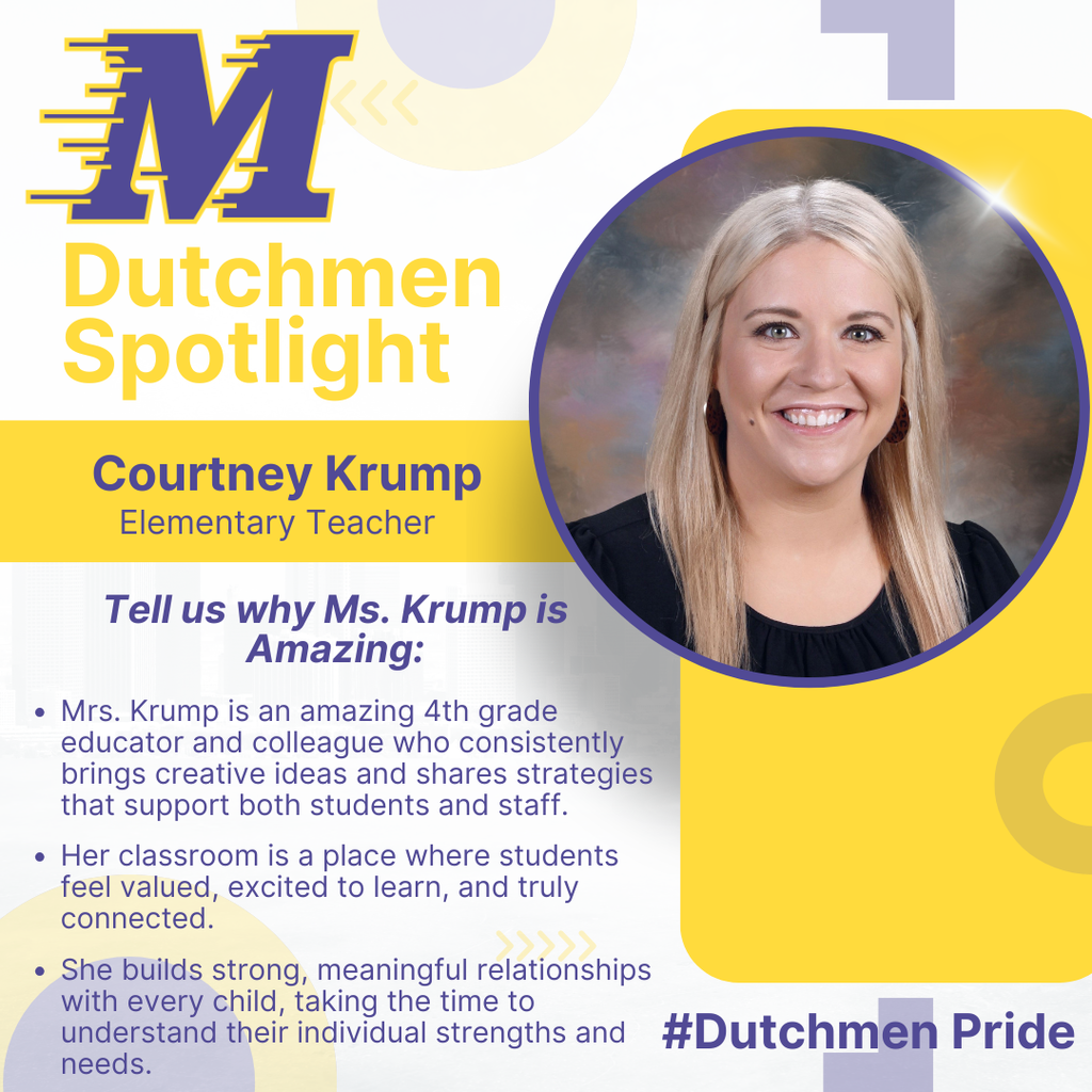 Woman with long blonde hair, black shirt, black earrings and a smile on a purple and gold geometric backgroun