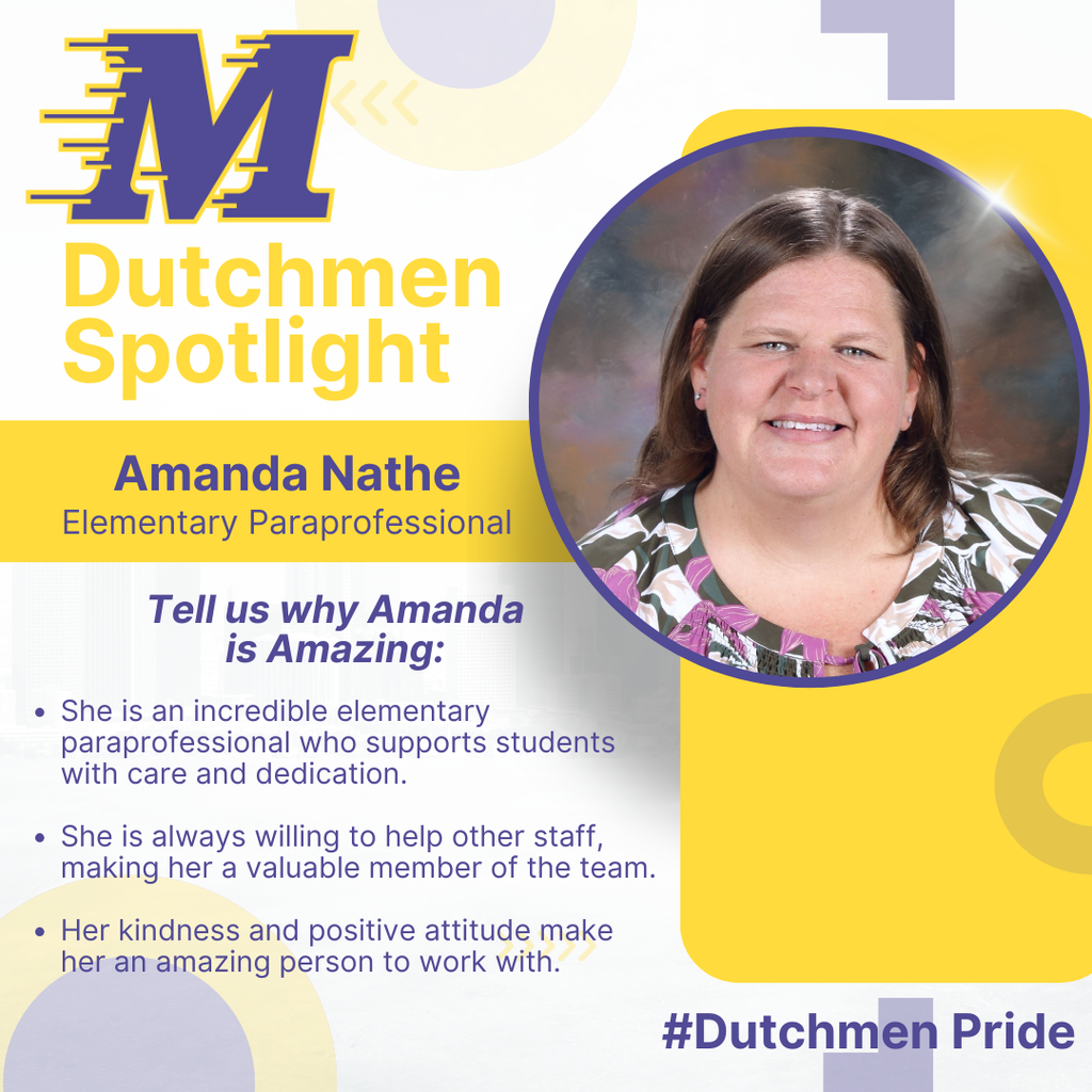 Woman with brown hair, tan, purple and green floral shirt and a smile in a school photo