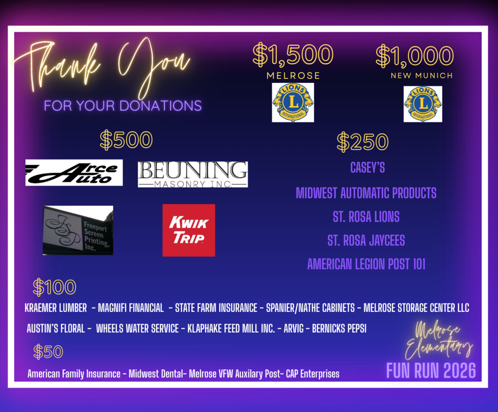 Fun Run Donations