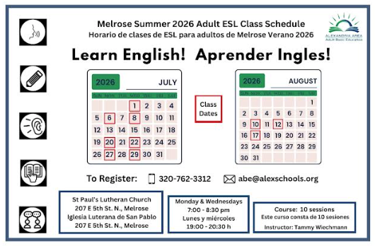 ABE Summer - Melrose Schedule