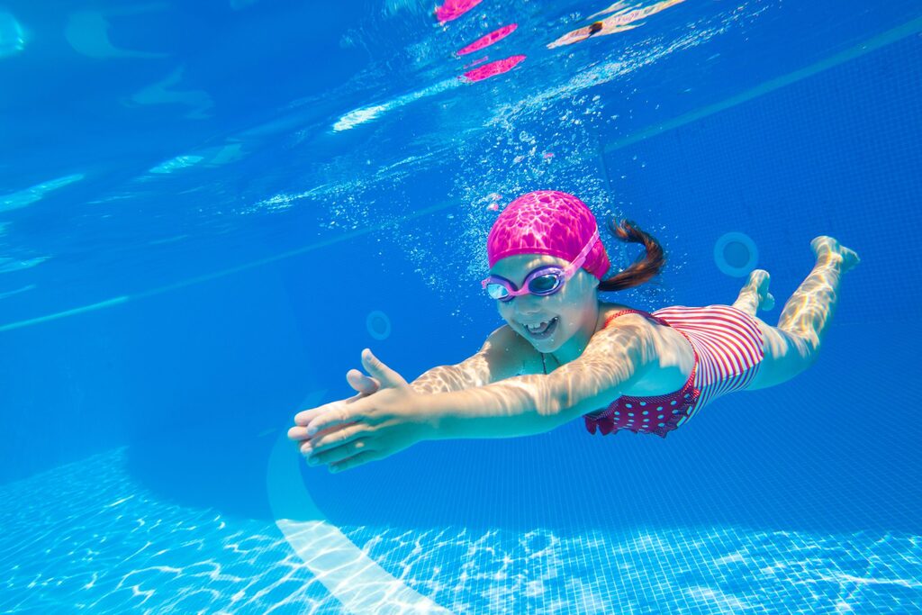 girl swimming