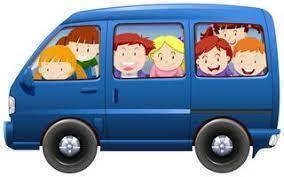 kids in a blue van