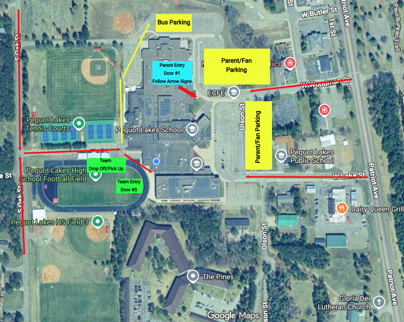 Pequot Lakes HS Parking