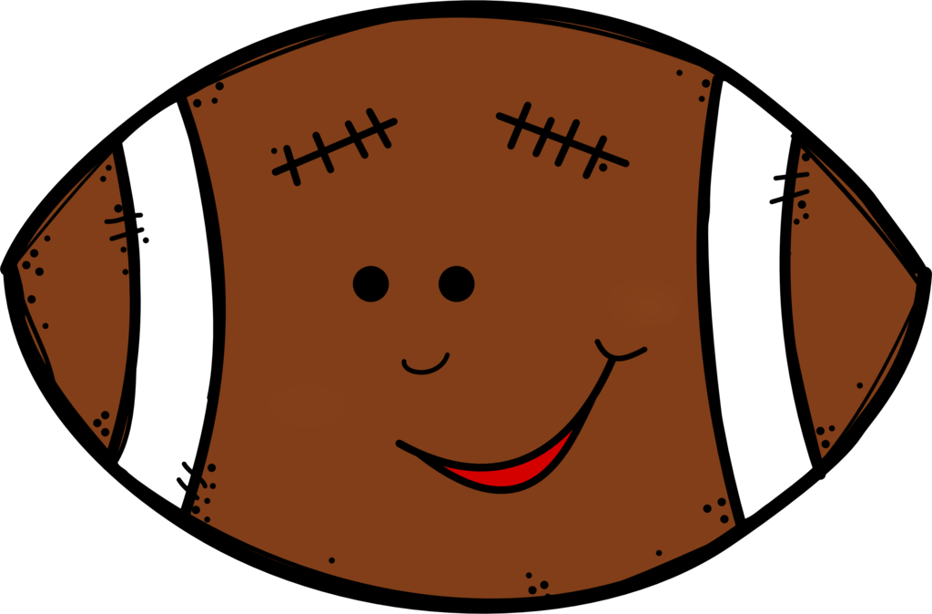 Football with a happy face