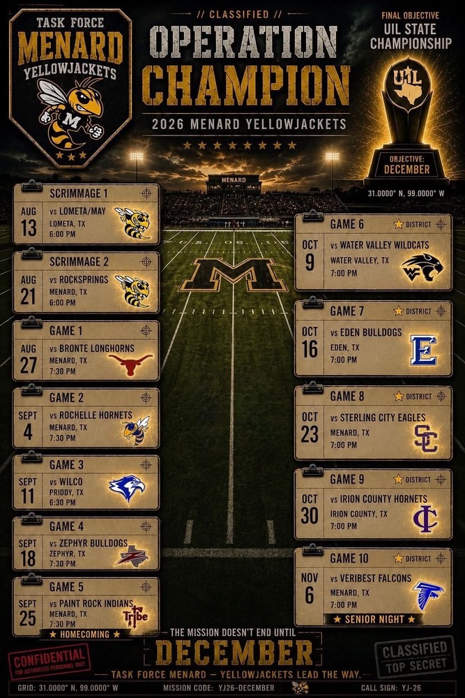 Varsity Football Schedule