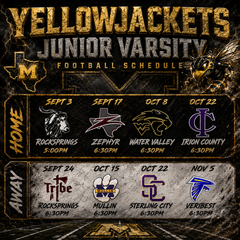 JV Football Schedule 2026