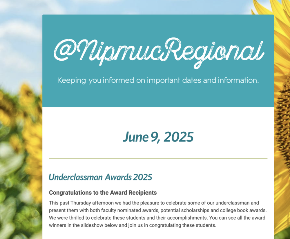 Newsletter - June 9