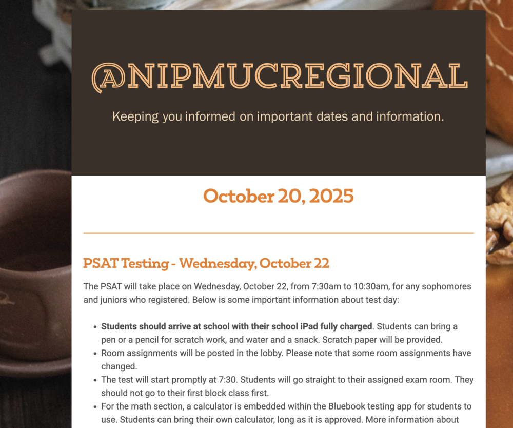 @NipmucRegional - October 20