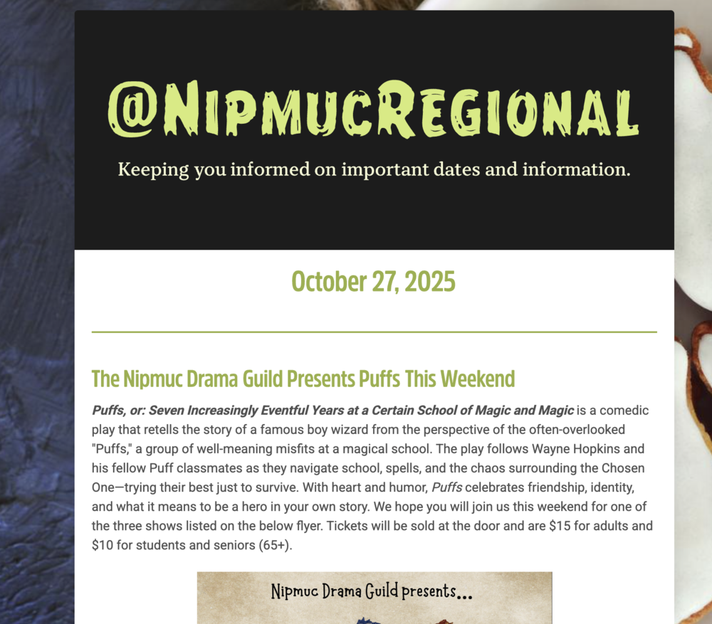 @NipmucRegional - October 27