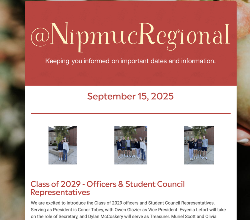 @NipmucRegional - Sept 15