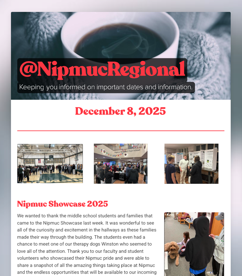 December 8 Newsletter