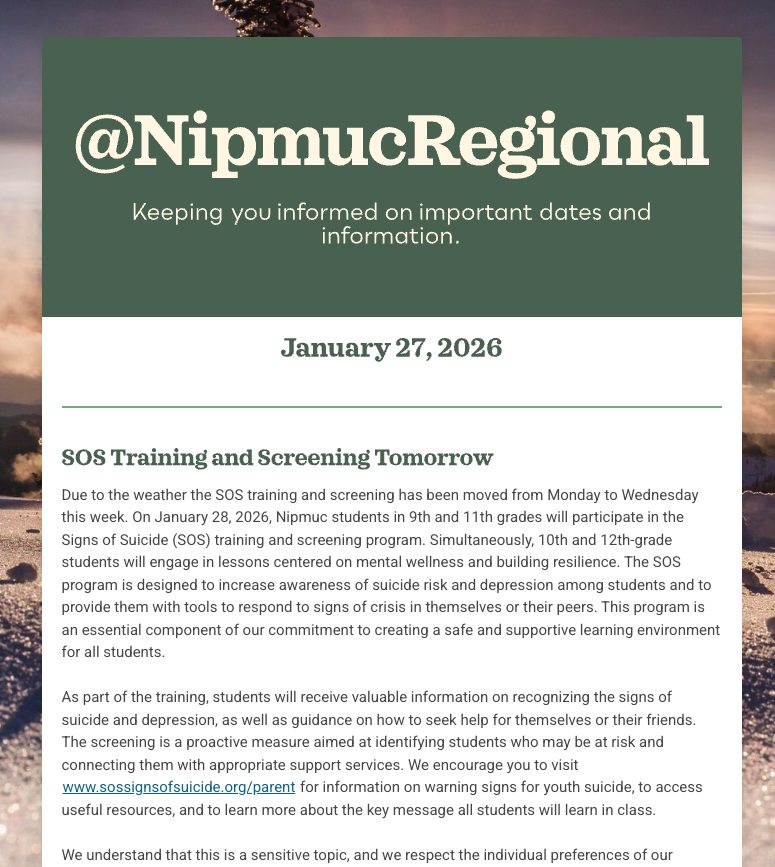 Nipmuc Newsletter
