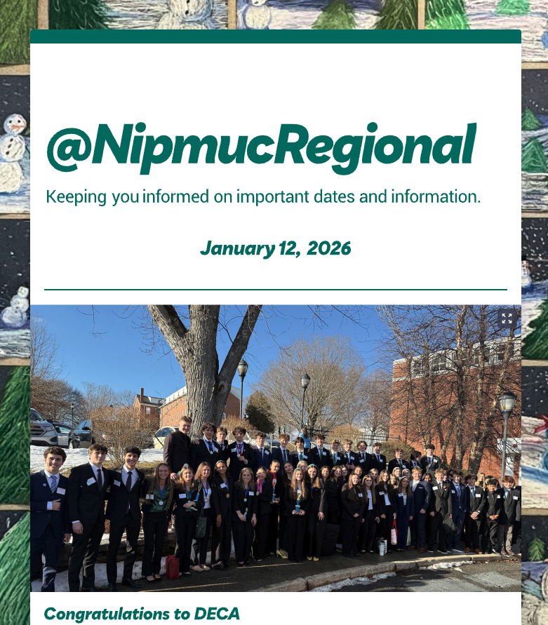 Nipmuc Newsletter - January 12, 2026