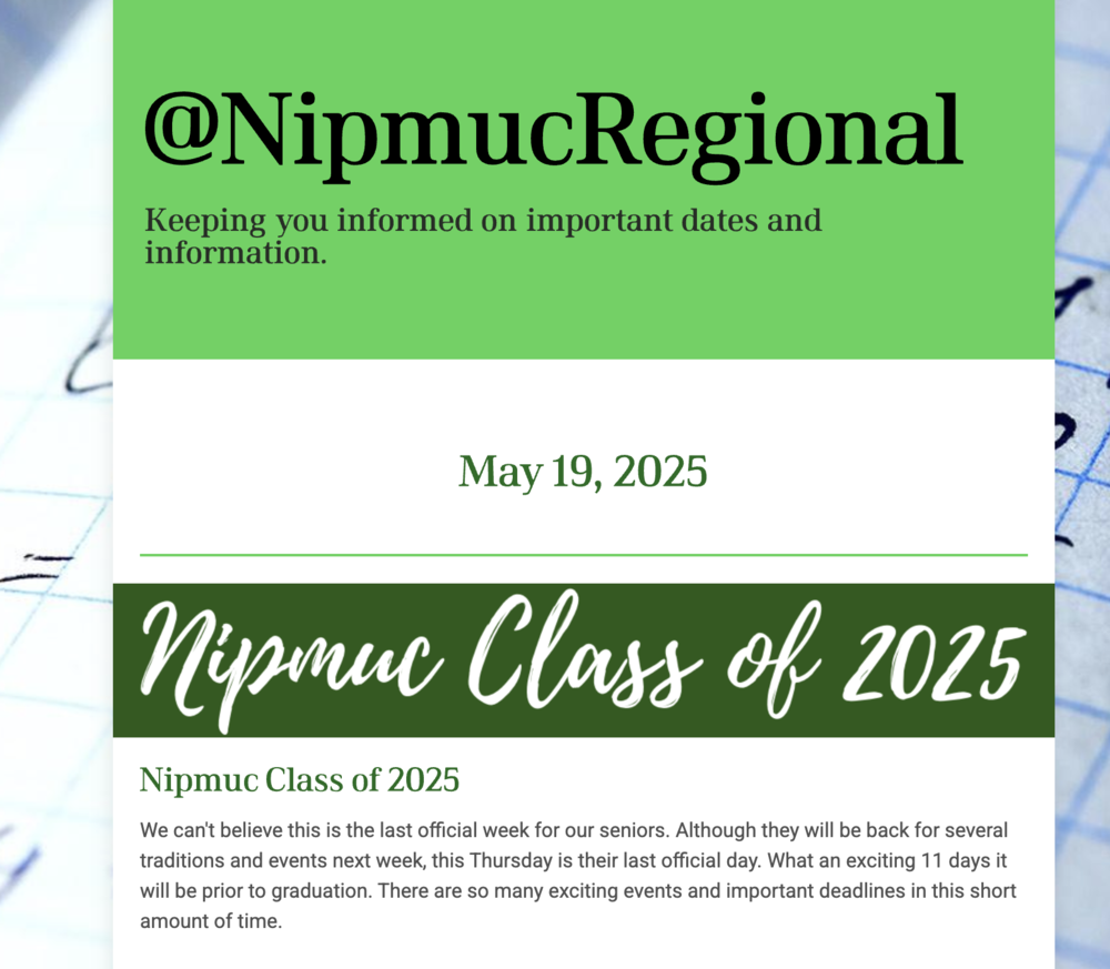 Newsletter - May 19